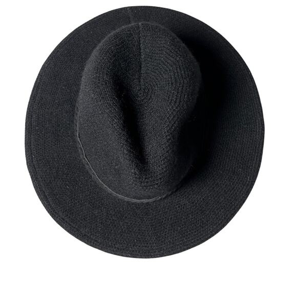 Universal Thread Black Wool Blend Fedora Hat NWT Adjustable‎ Wide Brim - Picture 1 of 8